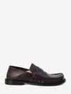 Loewe Campo Collapsible-heel Croc-effect Leather Loafers In Bordeaux