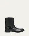 Loewe Python Campo Biker Boots In Black