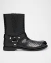Loewe Python Campo Biker Boots In Black