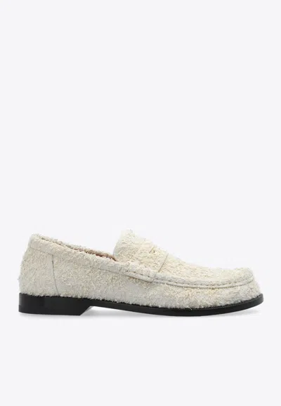 Loewe Campo Suede Loafers In Gold