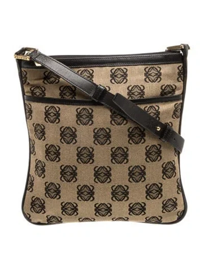 Pre-owned Loewe Canvas Anagram Jacquard Canvas In Neutral