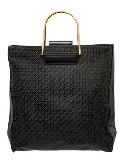 Pre-owned Loewe Canvas Anagram Vintage In Black