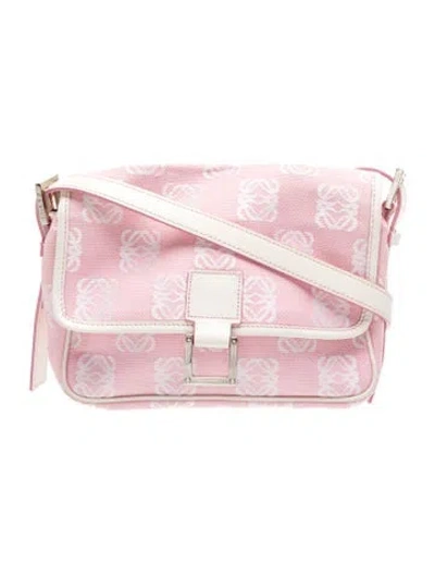 Pre-owned Loewe Canvas Anagram Vintage In Pink