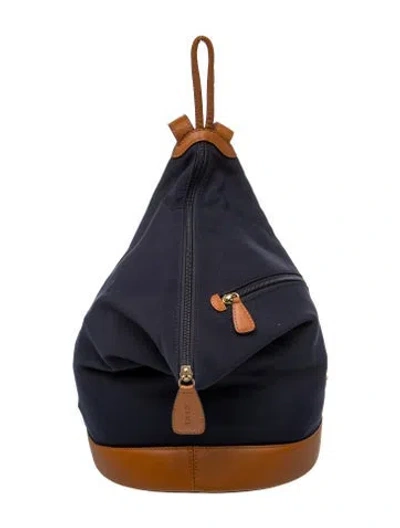 Pre-owned Loewe Canvas Backpack Vintage In Blue