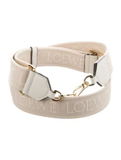 Pre-owned Loewe Canvas Belt Kit In Neutrals