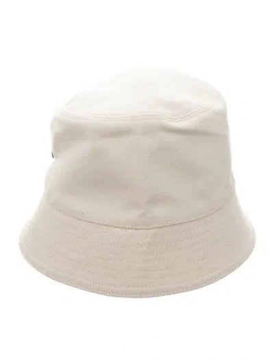 Pre-owned Loewe Canvas Bucket Hat In Neutrals