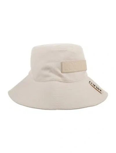 Pre-owned Loewe Canvas Bucket Hat In Neutrals