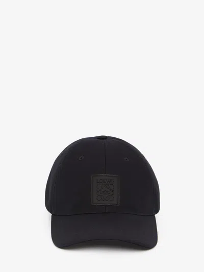 Loewe Canvas Cap With Patch In Black