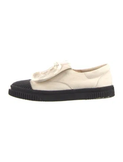 Pre-owned Loewe Canvas Colorblock Pattern Oxfords