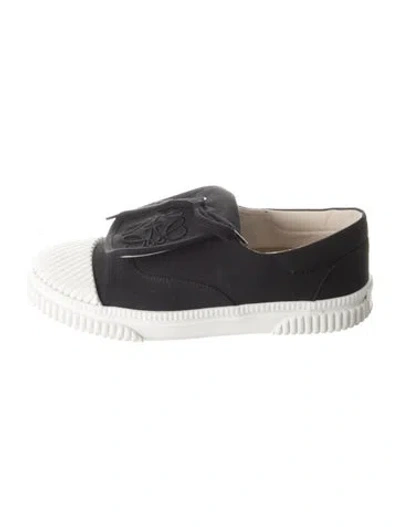 Pre-owned Loewe Canvas Colorblock Pattern Sneakers In Black