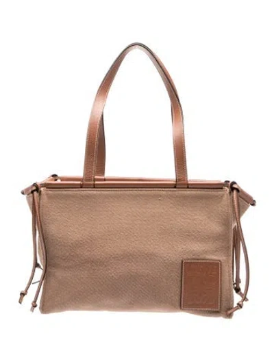 Pre-owned Loewe Canvas Cushion Small In Neutrals