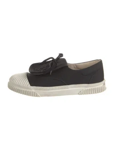 Pre-owned Loewe Canvas Embroidered Accent Sneakers In Black