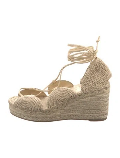 Pre-owned Loewe Canvas Espadrilles In Neutral