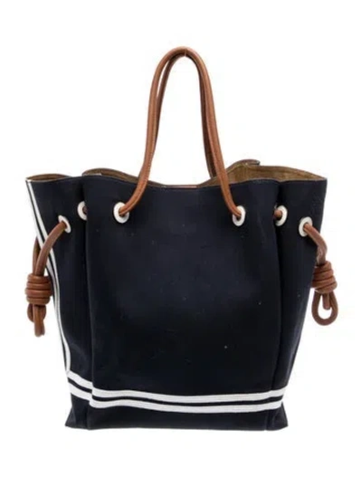 Pre-owned Loewe Canvas Flamenco Knot In Blue