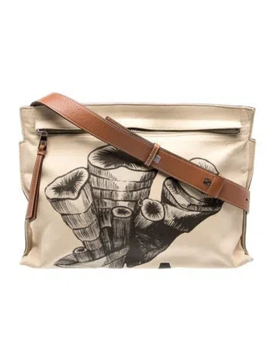 Pre-owned Loewe Canvas Fossil In Neutral