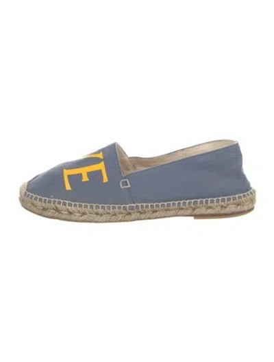 Pre-owned Loewe Canvas Graphic Print Espadrilles In Blue