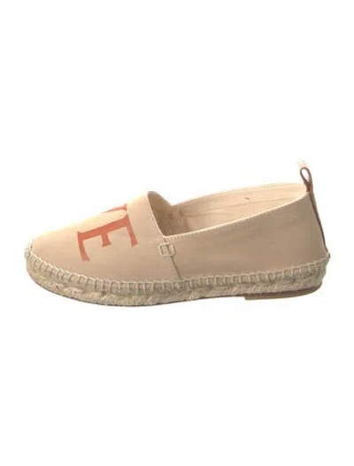 Pre-owned Loewe Canvas Graphic Print Espadrilles In Neutral