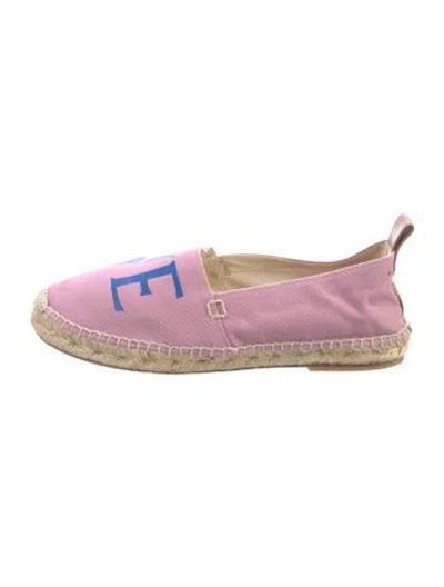 Pre-owned Loewe Canvas Graphic Print Espadrilles In Purple