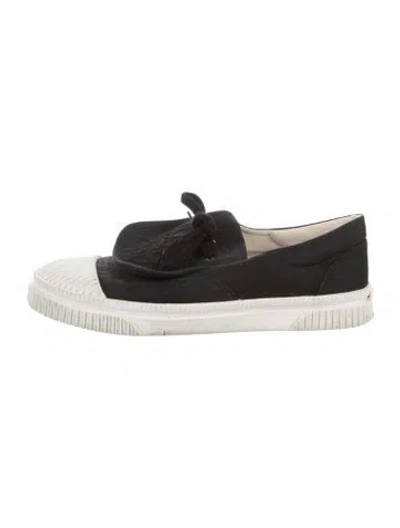 Pre-owned Loewe Canvas Graphic Print Sneakers In Black