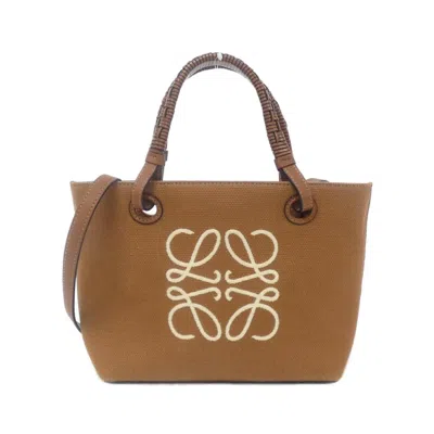 Pre-owned Loewe Canvas Leather Tote Bag ()
