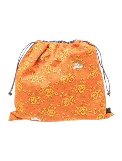 Pre-owned Loewe Canvas Pouch In Orange