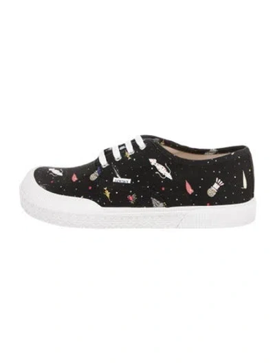 Pre-owned Loewe Canvas Printed Sneakers In Black