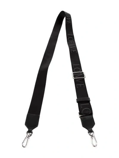 Pre-owned Loewe Canvas Purse Strap In Black