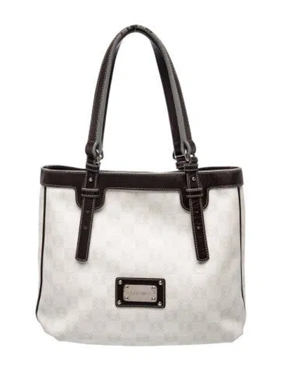 Pre-owned Loewe Canvas Shoulder Bag In Neutrals