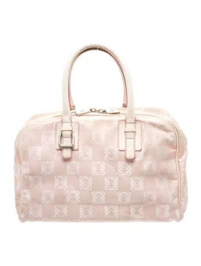 Pre-owned Loewe Canvas Top Handle Bag In Pink