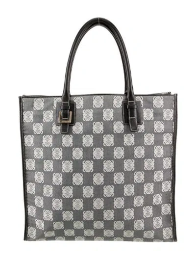 Pre-owned Loewe Canvas Tote In Blue