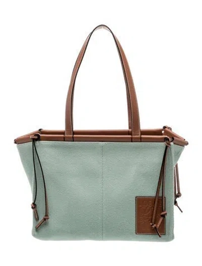 Pre-owned Loewe Canvas Tote In Blue