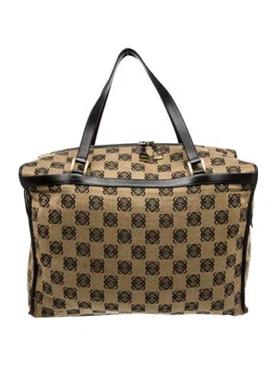 Pre-owned Loewe Canvas Tote In Brown