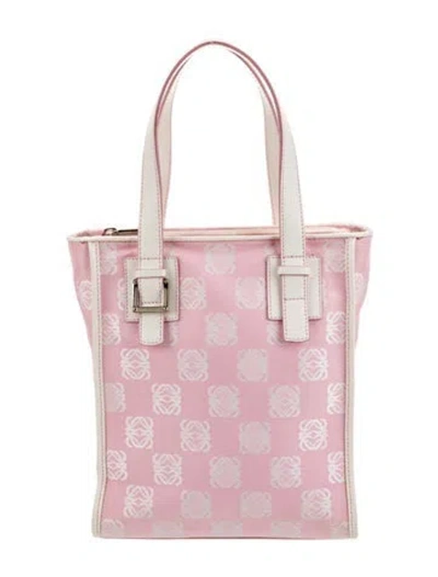 Pre-owned Loewe Canvas Tote Vintage In Pink