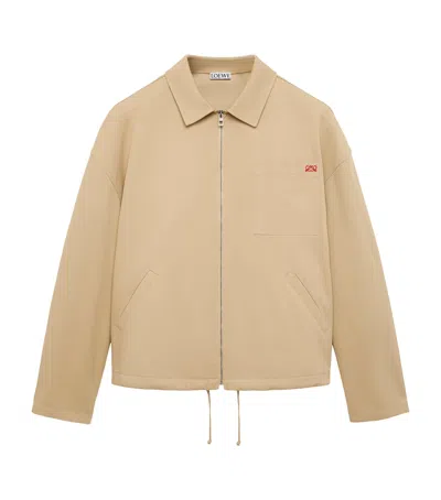 Loewe Canvas Zip-up Jacket In Neutral