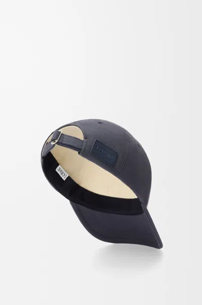 Loewe Cap In Canvas Size:l For Woman In Blue