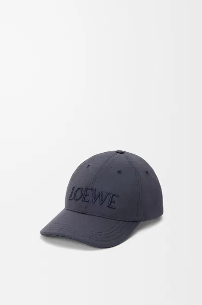 Loewe Cap In Canvas Size:l For Woman In Blue