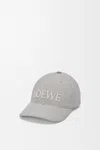 Loewe Embroidered Canvas Cap In Neutral