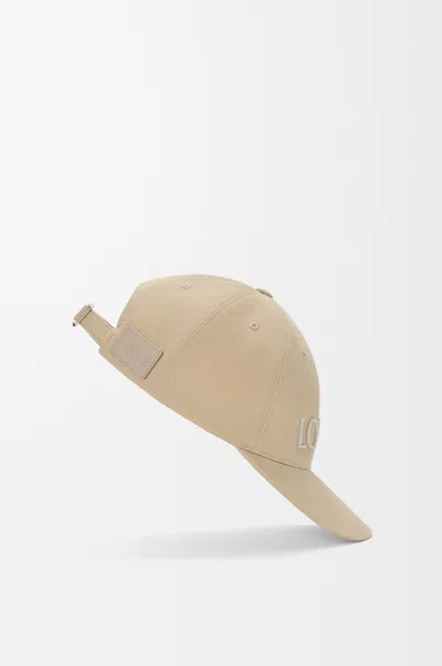 Loewe Cap In Cotton Canvas Size:s For Woman In Sand