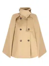 Loewe Cape High-neck Jacket In Brown