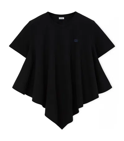 Loewe Cape-detail T-shirt In Black