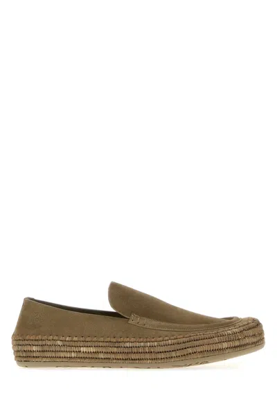 Loewe Cappuccino Suede Paula S Ibiza Rio Loafers In Brown