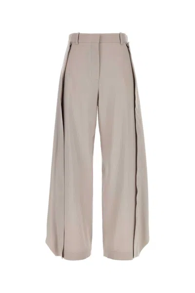 Loewe Cappuccino Wool Pant In Pink