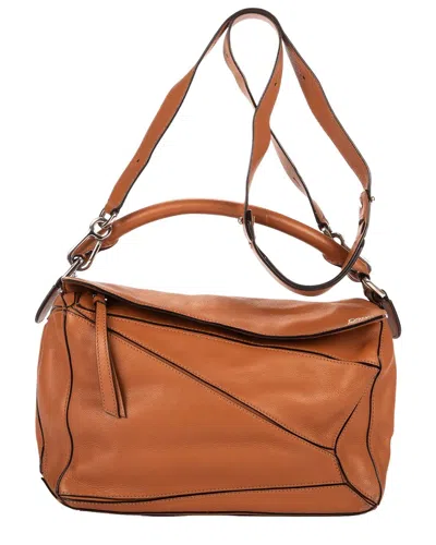 Loewe Caramel Brown Grained Calfskin Leather Puzzle (authentic Pre-loved)