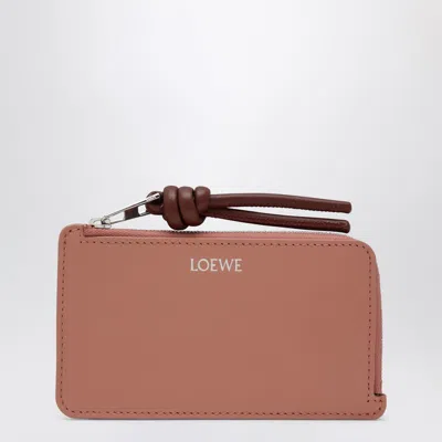 Loewe Card Holder With Coin Pocket Blush/mahogany In Pink