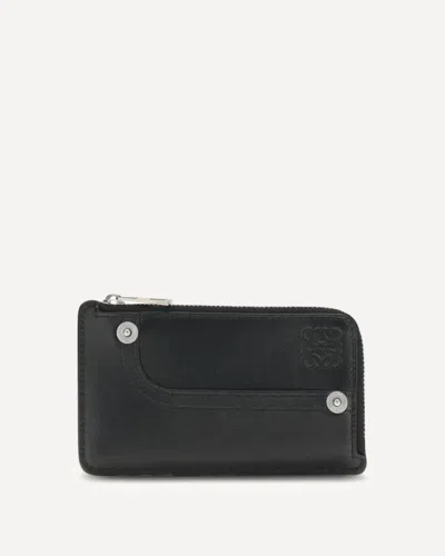 Loewe Cardholder Crafted From Glossy Calfskin In Black