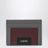 Loewe Panelled Leather Cardholder In Gray