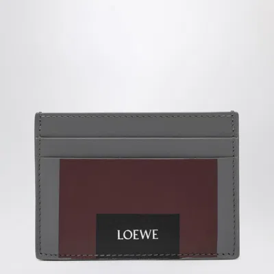 Loewe Cardholder Slate/ruby In Gray