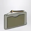 Loewe Zip-up Leather Cardholder In Gray