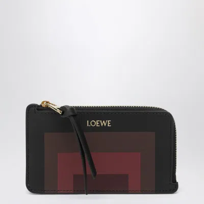 Loewe Cardholder With Coin Pouch Black/burgundy