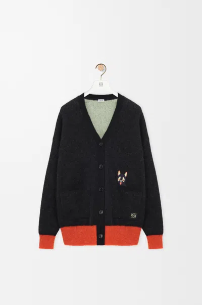 Loewe X Louis Wain Mohair-blend Cardigan In Black